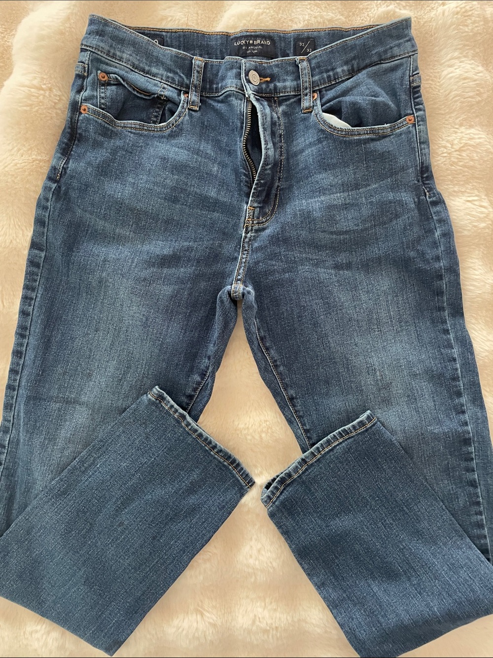 Lucky Brand Men’s Straight Jeans in Blue Denim